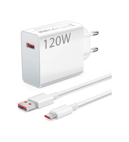 Xiaomi 120W Turbo Hızlı Şarj Cihazı Adaptörü + Kablo Seti ( Xiaomi Türkiye Garantili )