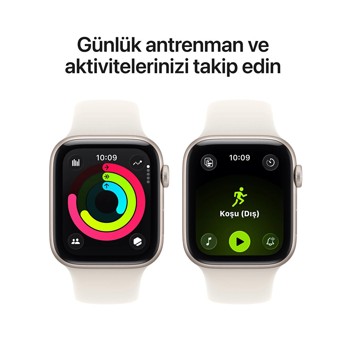 Apple Watch SE 3 GPS 40mm Yıldız Işığı Alüminyum Kasa ve Yıldız Işığı Spor Kordon - S/M
